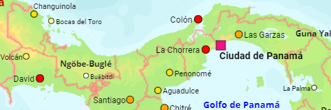 Panama Provinzen und Städte