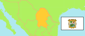 Coahuila de Zaragoza (Mexiko) Karte