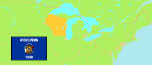 Wisconsin (USA) Karte